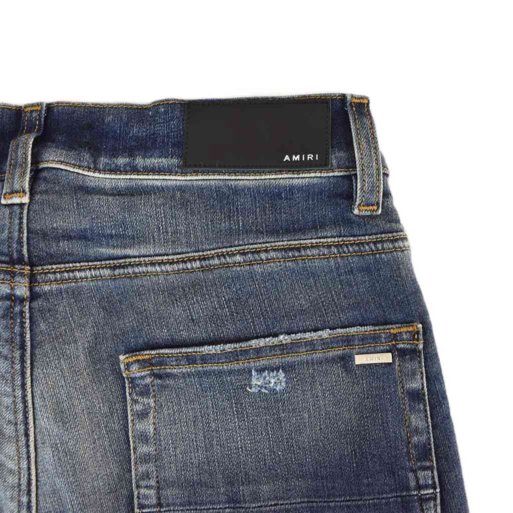 アミリ AMIRI MX1 ショットガン 蛇腹 クラッシュ加工 バイカー デニム