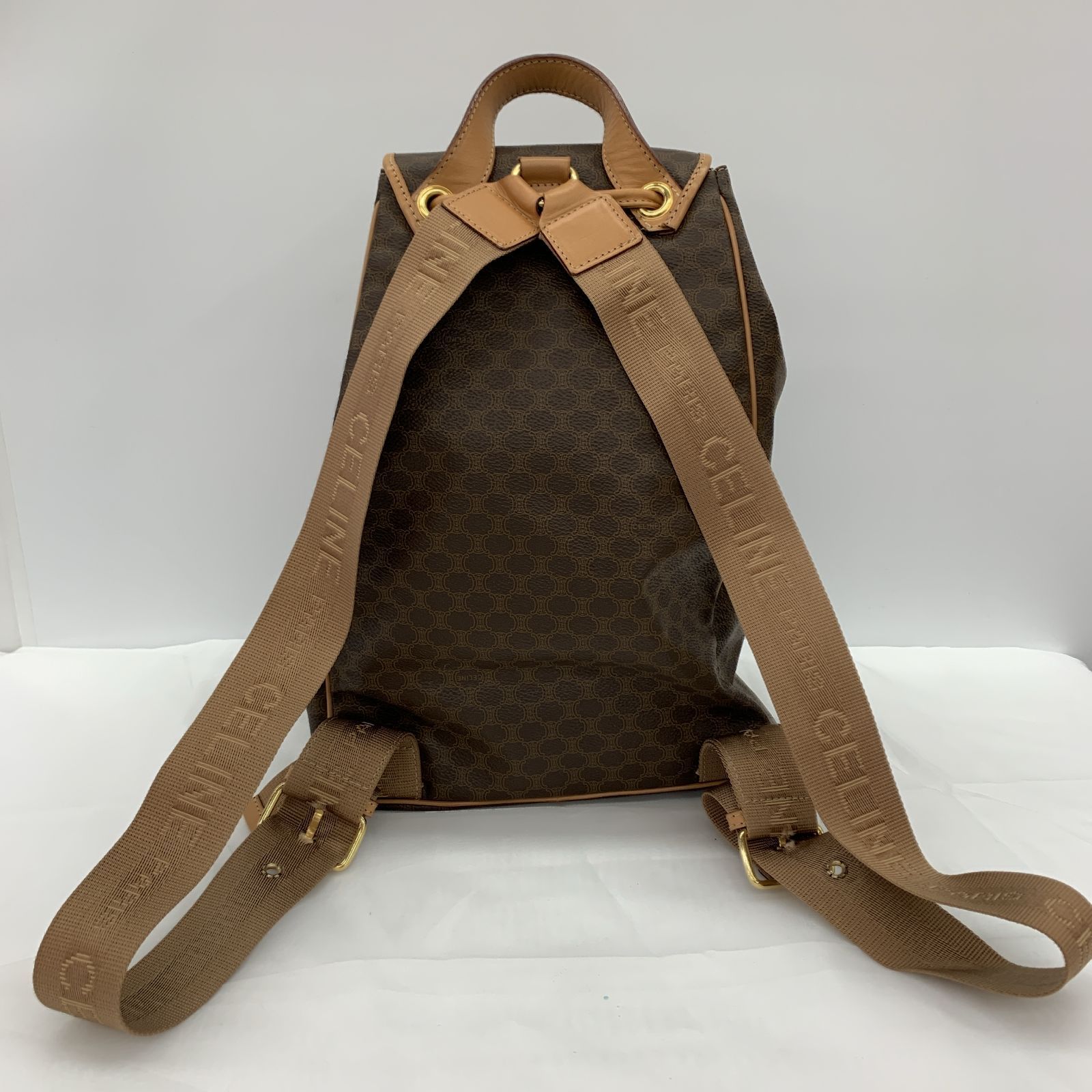 CELINE セリーヌ マカダム柄リュックサック 巾着型リュック バック 