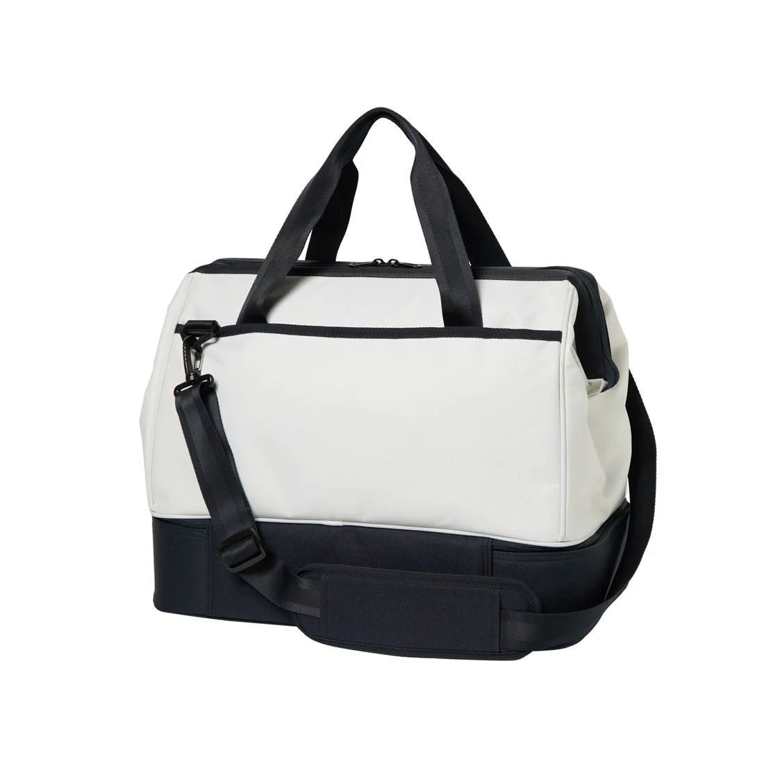  ルコック le coq sportif LG6SBB00M 2層式 大開口 ボストンバッグ 2026 ショルダーベルト付 WHRD ホワイト|レッド ジュニアシューズ ゴルフバッグ キャディバッグ ゴルフ