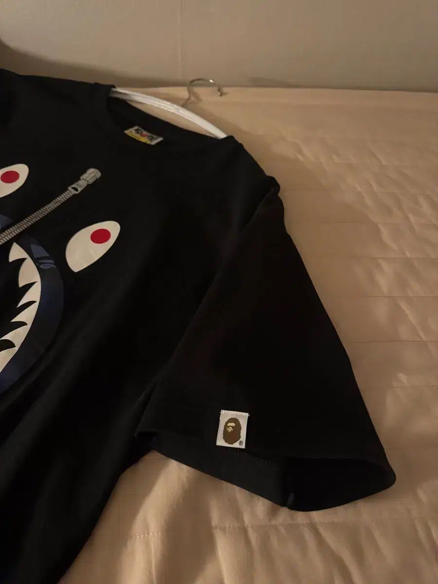A BATHING APE アベイシングエイプ シャーク 半袖Tシャツ ブラックL