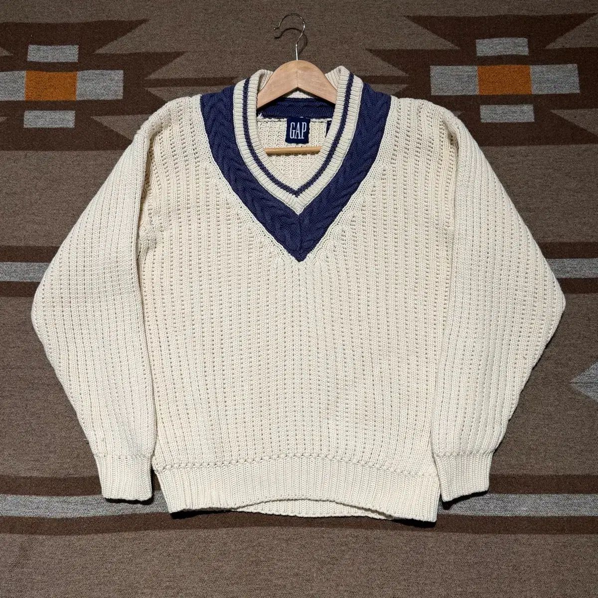 タイムセール) GAP オールド ギャップ ヘビー クリケット ニット M 100 105