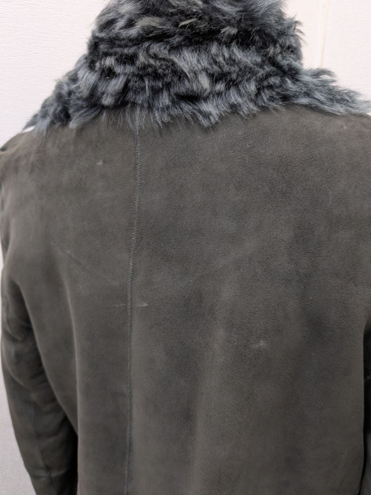 ANN DEMEULEMEESTER　ムートンジャケット ANN DEMEULEMEESTER アンドゥムルメステール アシンメトリー ムートン