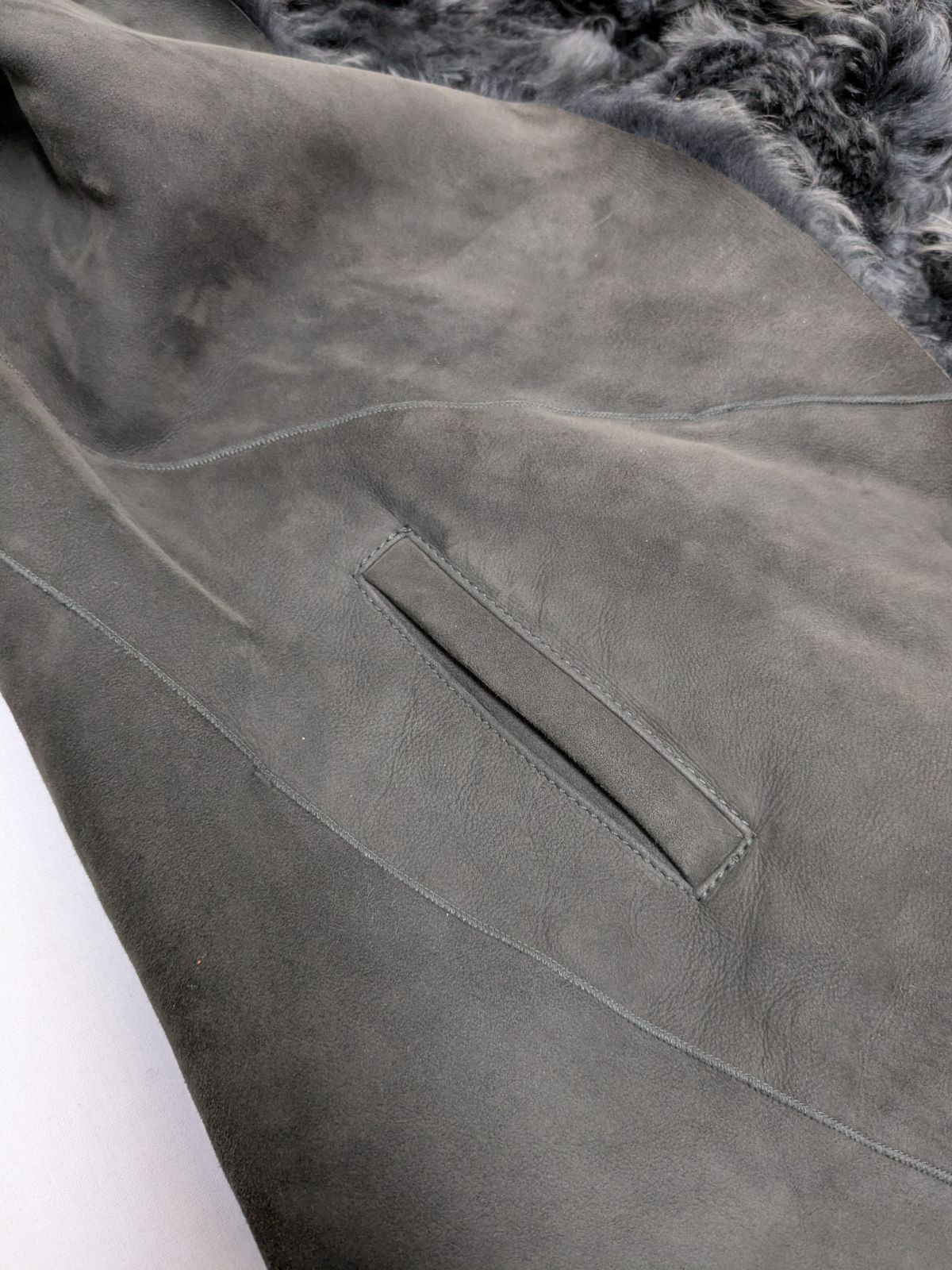 ANN DEMEULEMEESTER アンドゥムルメステール アシンメトリー ムートン