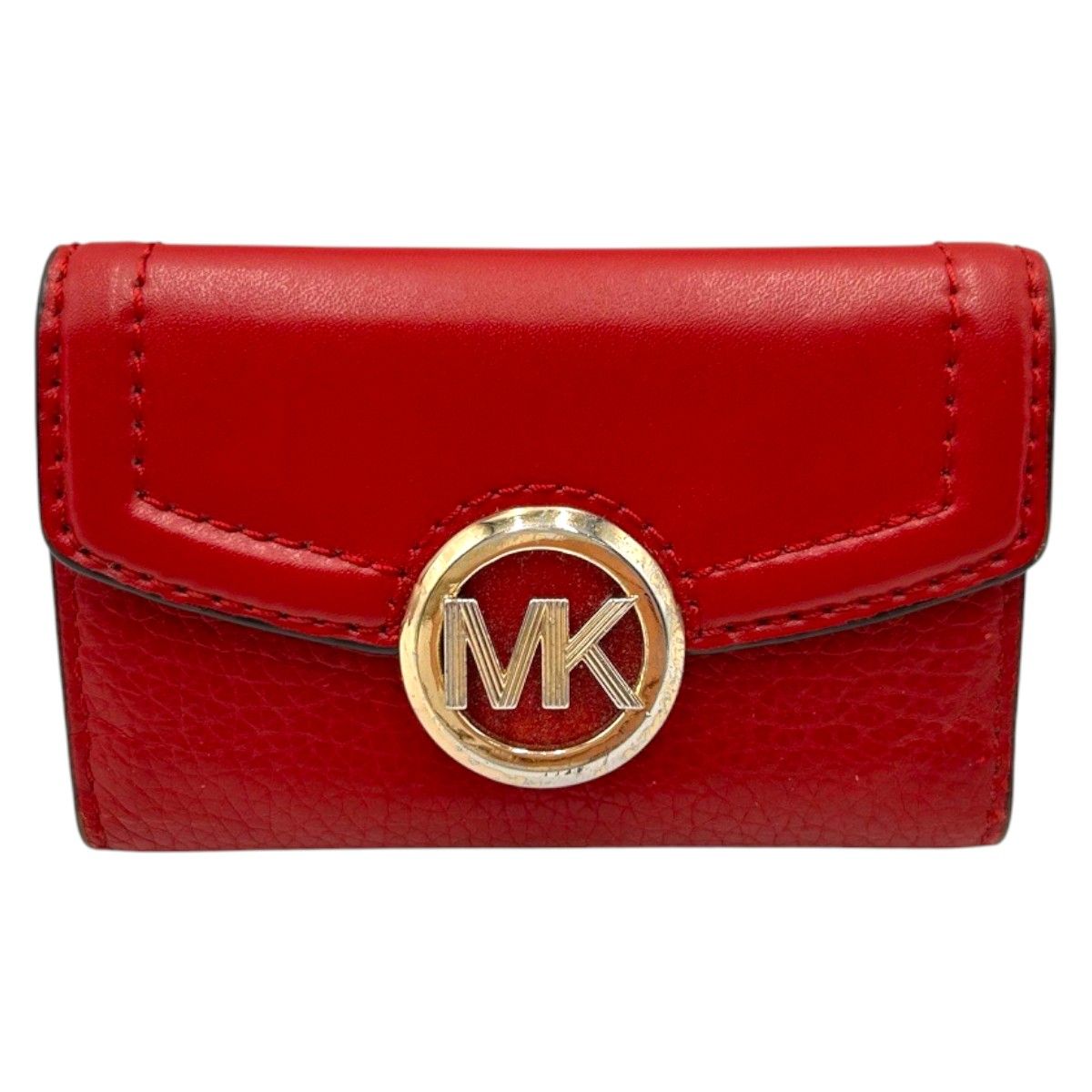 Michael Kors マイケルコース レッド ゴールド金具 レザー キーケース