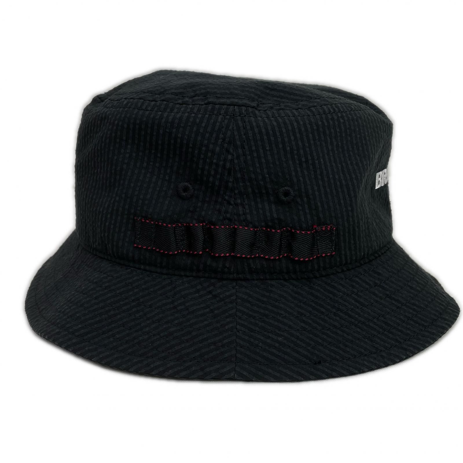 中古 ブリーフィング BRIEFING バケットハット M ブラック 刺しゅう