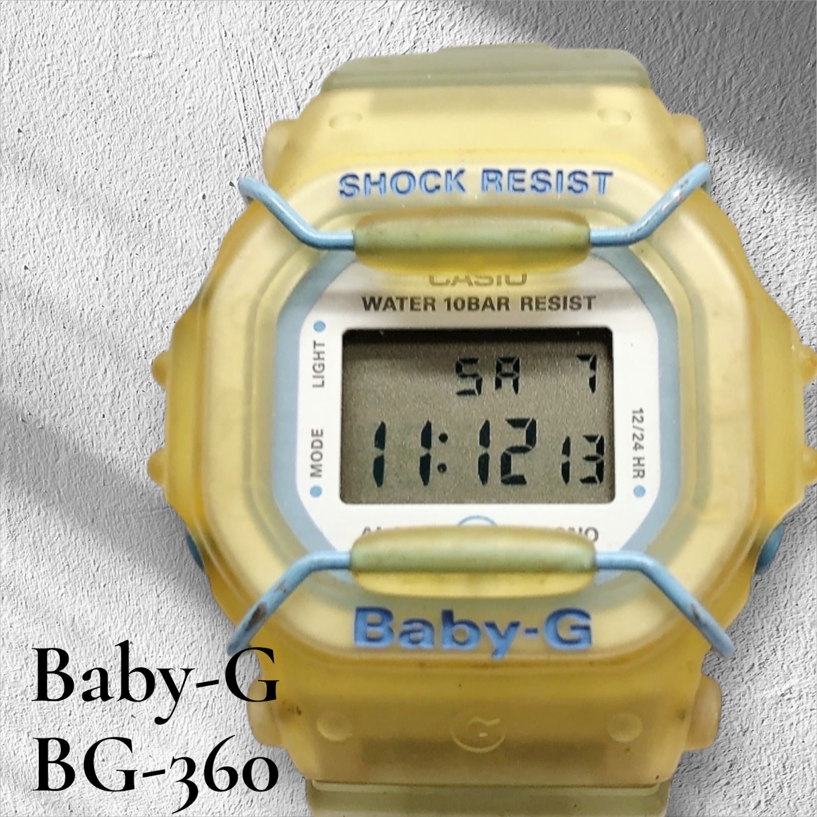CASIO Baby-G カシオ ベイビージー BG-360 クリアイエロー レディース 