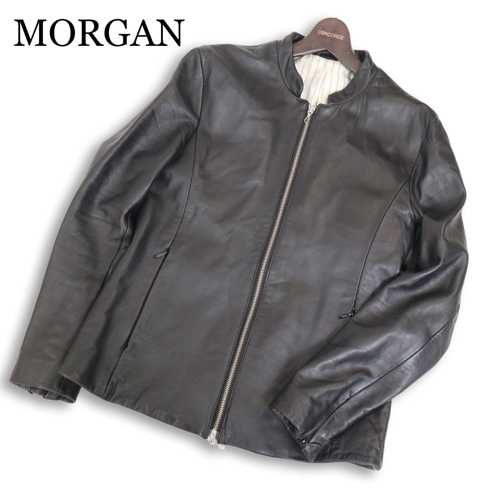 MORGAN HOMME モルガン オム 秋冬 羊革☆ ラム レザー シングル