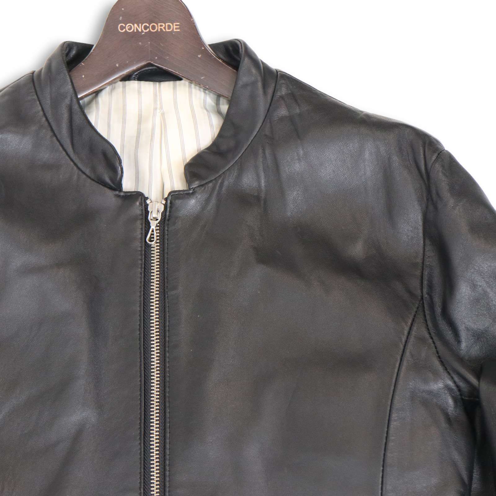 【美品】MORGAN HOMME シングルライダースジャケット 羊革 XL MORGAN HOMME モルガン オム 秋冬 羊革☆ ラム レザー シングル