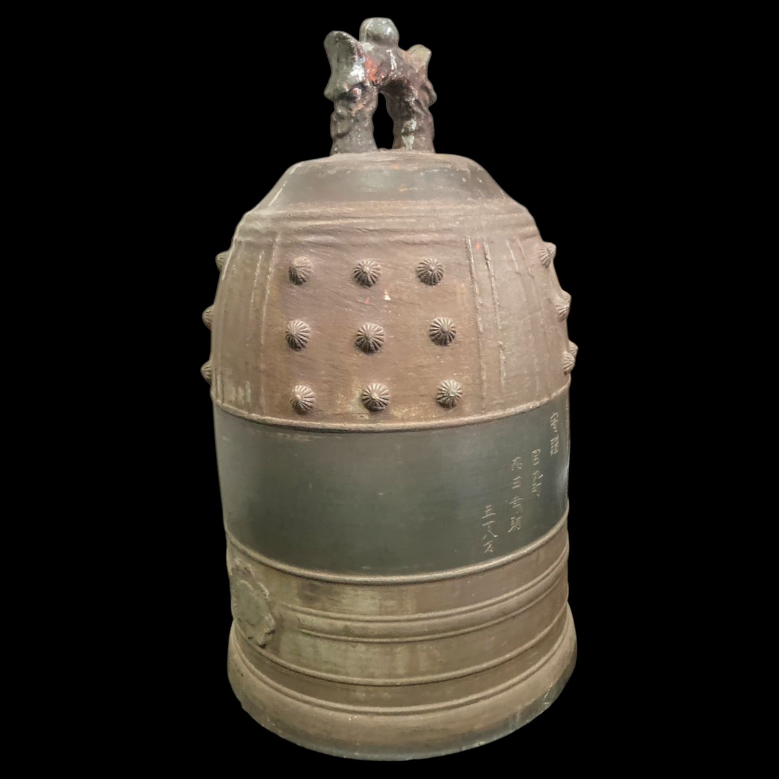 時代□特大 特製 半鐘 [h約64cm ] 釣鐘□ 仏教美術 打鐘 警鐘 古美術
