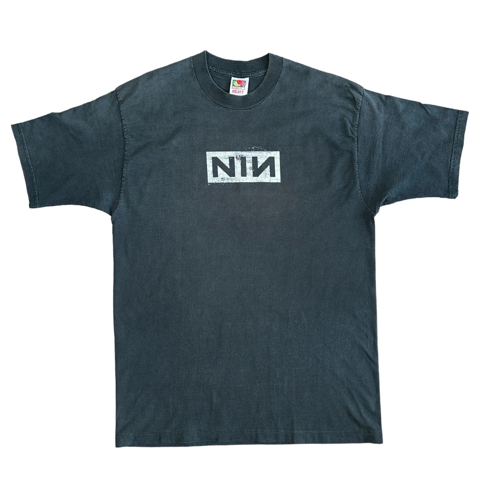 Nine Inch Nails 1996 NIN Box Logo Fruit of the Loom Tee XL Nine Inch Nails 1996 NIN Box Logo Fruit of the Loom Tee XL