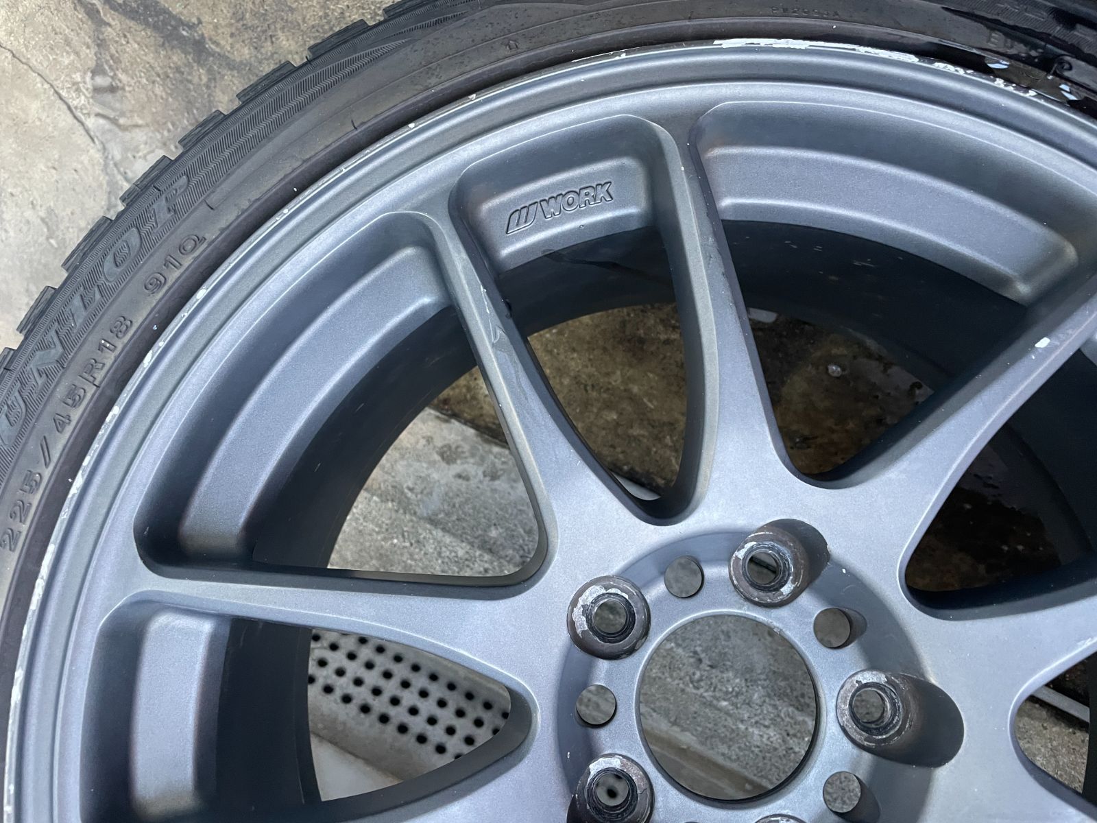 WORK EMOTION CR kai 8.5J +30 PCD100 18インチ＆DUNLOP WINTER MAXX 