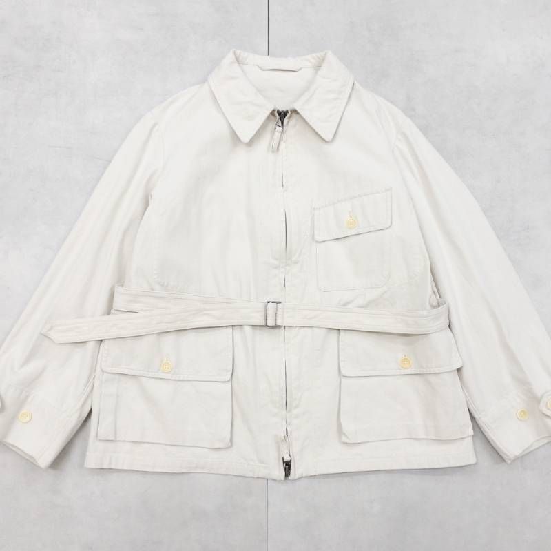 45R　フォーティーファイブアール　ワークジャケット　ミリタリー　ブルゾン　アイボリー　コットン　日本製　メンズ　2　b00451