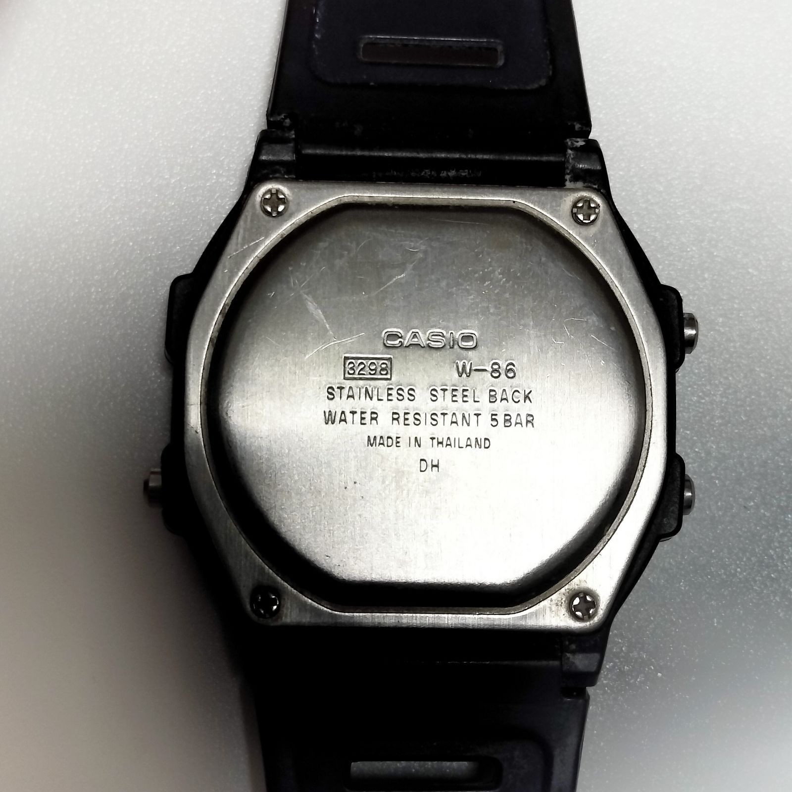 とーぽ！　CASIO デジタル腕時計 50M防水 ブラック CASIO W-86 メンズ腕時計 デジタル 50M防水 ブラック - メルカリ