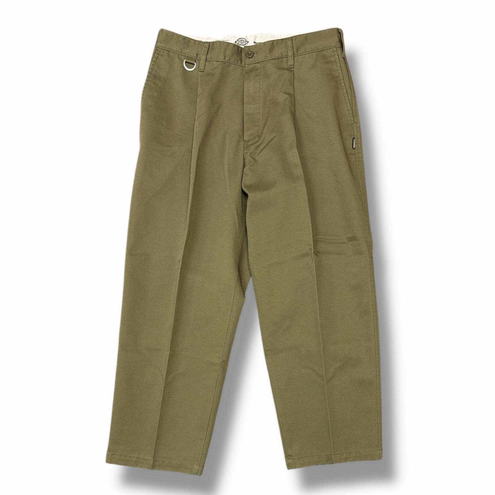 NEIGHBORHOOD  × Dickies TUCK WIDE PANTS タックワイドパンツ チノパン ワークパンツ ネイバーフッド  × ディッキーズ 242VFDKNPTM01 カーキ L （8491M）