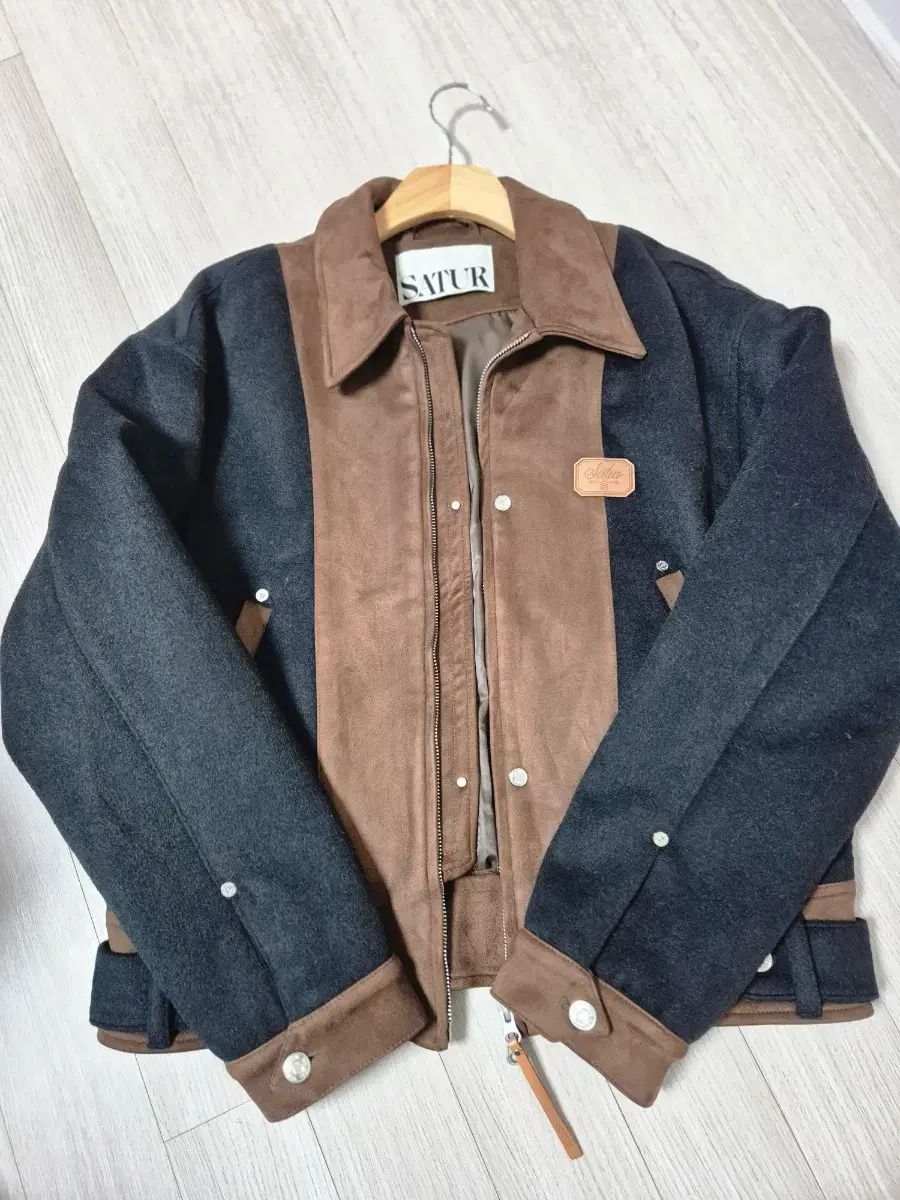 SATUR Pannel Wool Blend Jacket☆ (SATUR ☆関税込☆SATUR☆Suede 