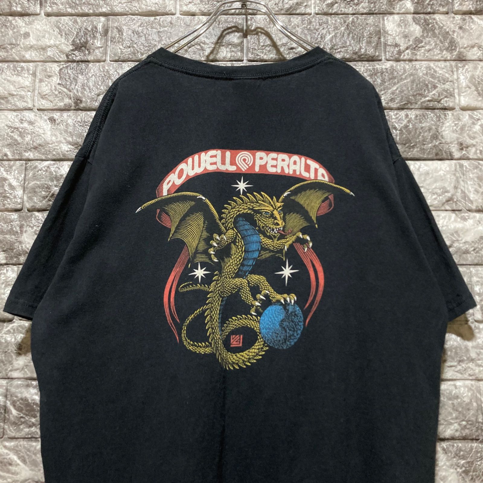 POWELL Tシャツ XL ドラゴン パウエルペラルタBLACK 黒 a8 - メルカリ