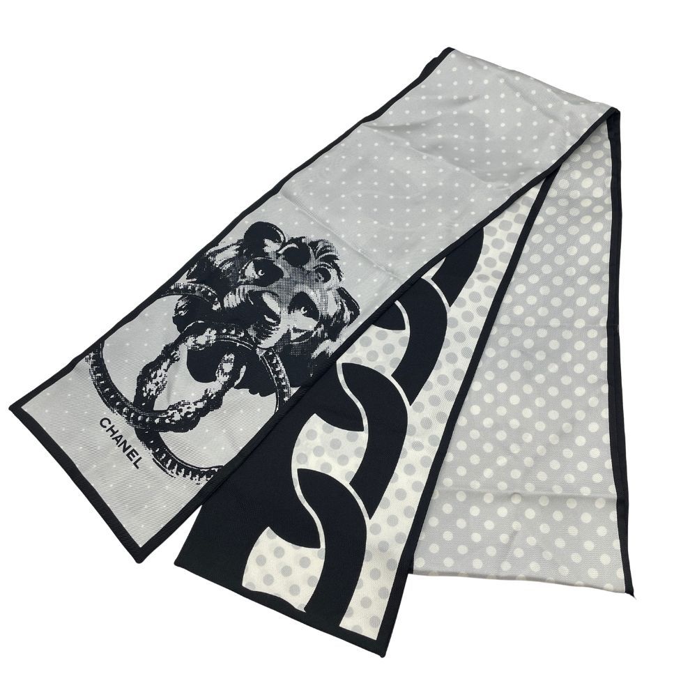 シャネルCHANEL シルクスカーフ シルクストール 大判サイズ 85cm×87cm
