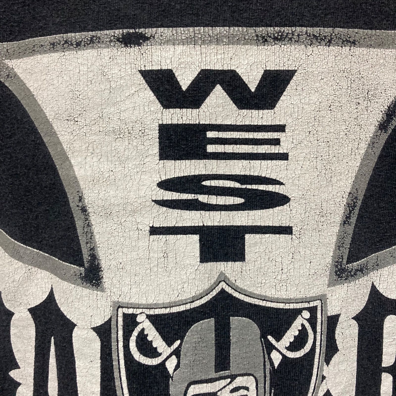 WEST COAST RAIDERS Tシャツ 3XL レイダース 黒 鬼フェード 超フェード