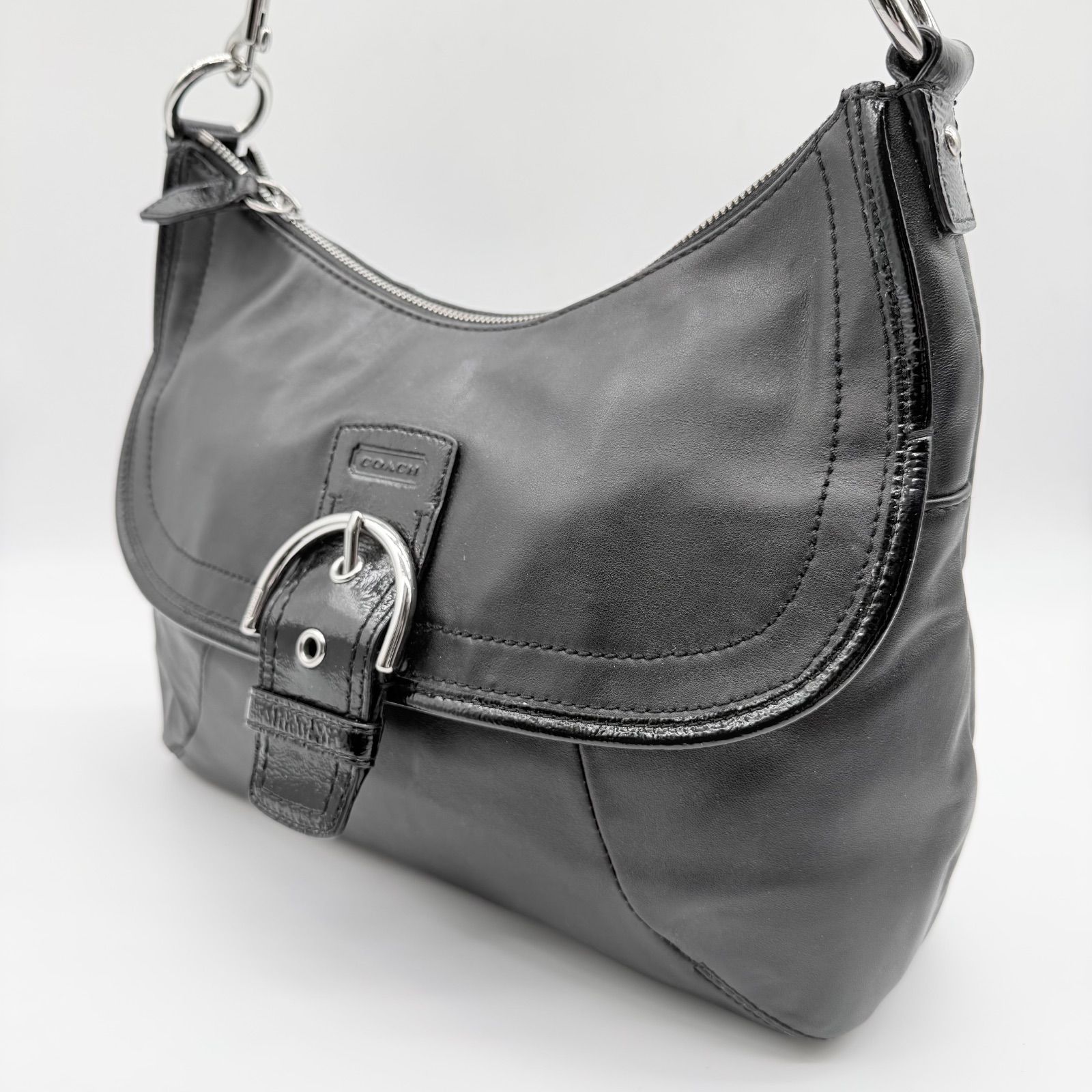 良品】COACH Y2K BLACK leather soho shoulder bag コーチ ショルダー 