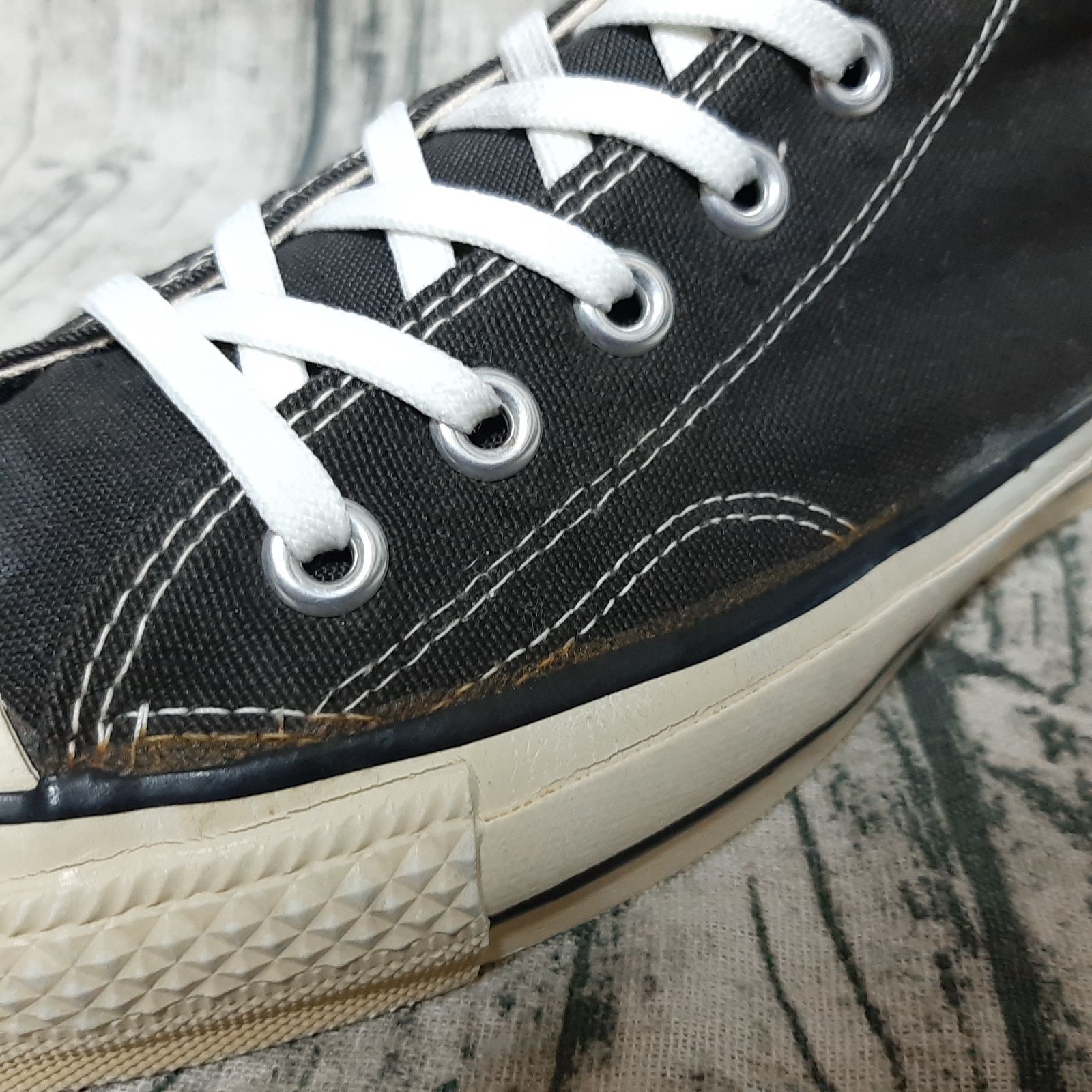 26cm / US 7.5】80s 当て布 サイドステッチ 囲みロゴ USA製 CONVERSE