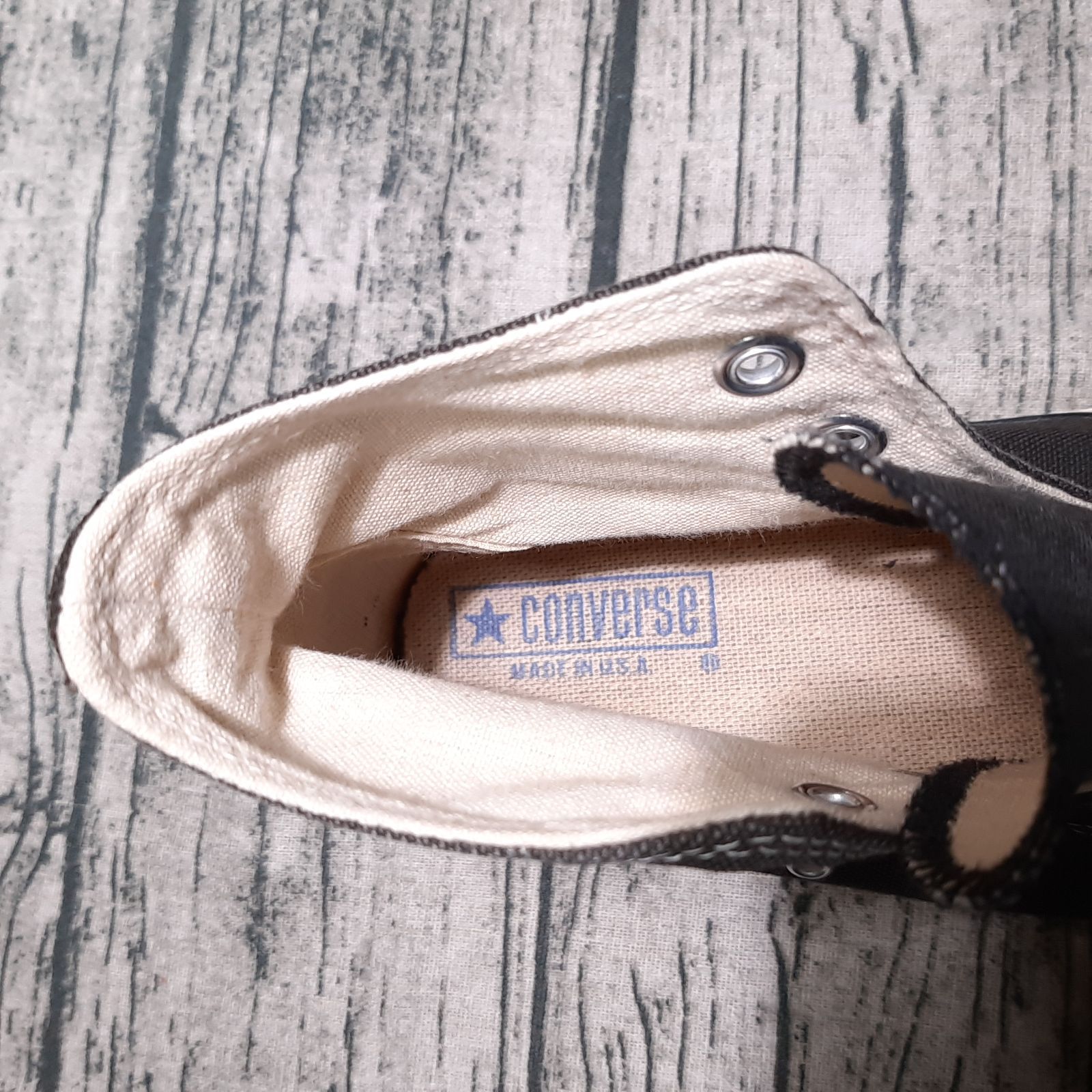 26cm / US 7.5】80s 当て布 サイドステッチ 囲みロゴ USA製 CONVERSE
