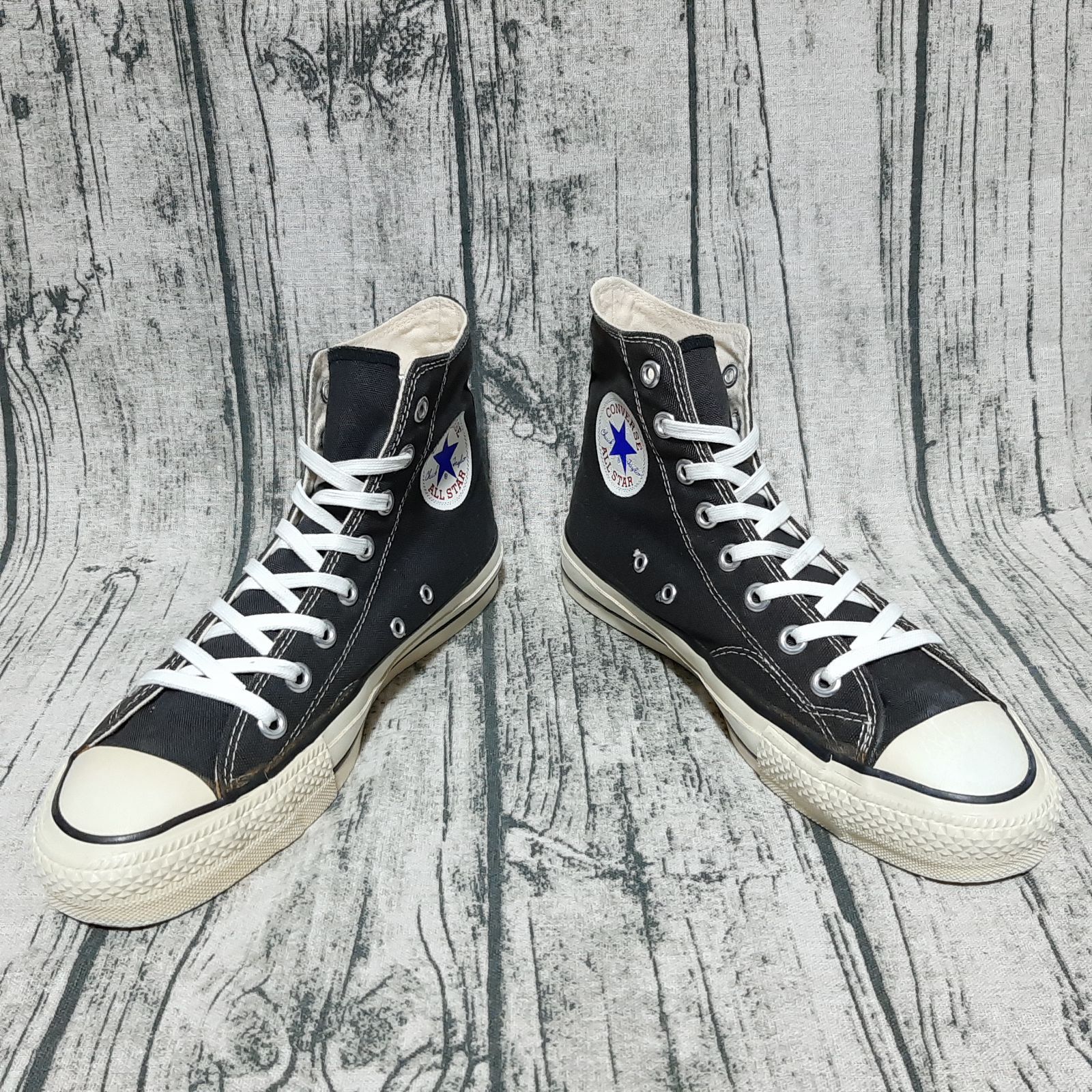 26cm / US 7.5】80s 当て布 サイドステッチ 囲みロゴ USA製 CONVERSE