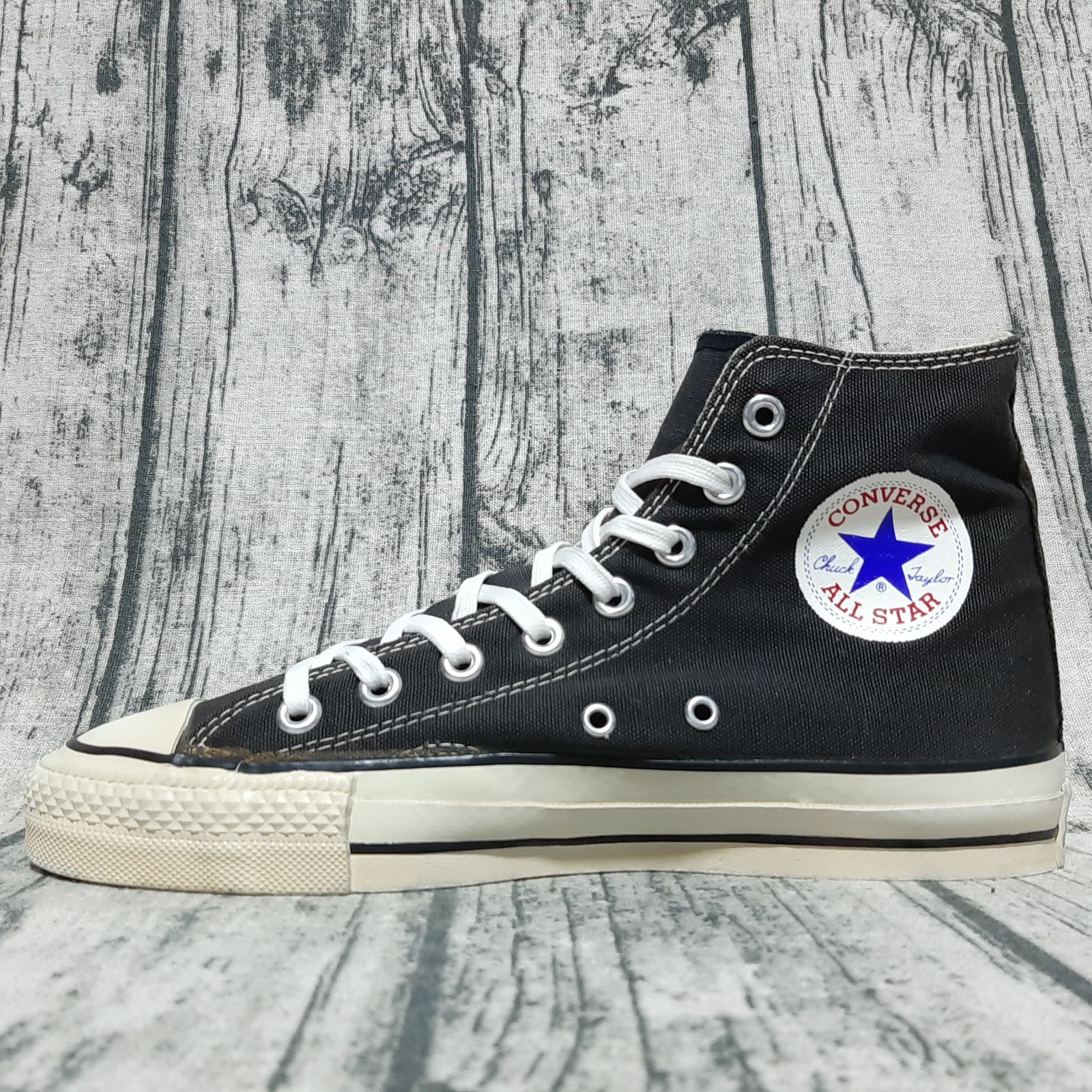26cm / US 7.5】80s 当て布 サイドステッチ 囲みロゴ USA製 CONVERSE