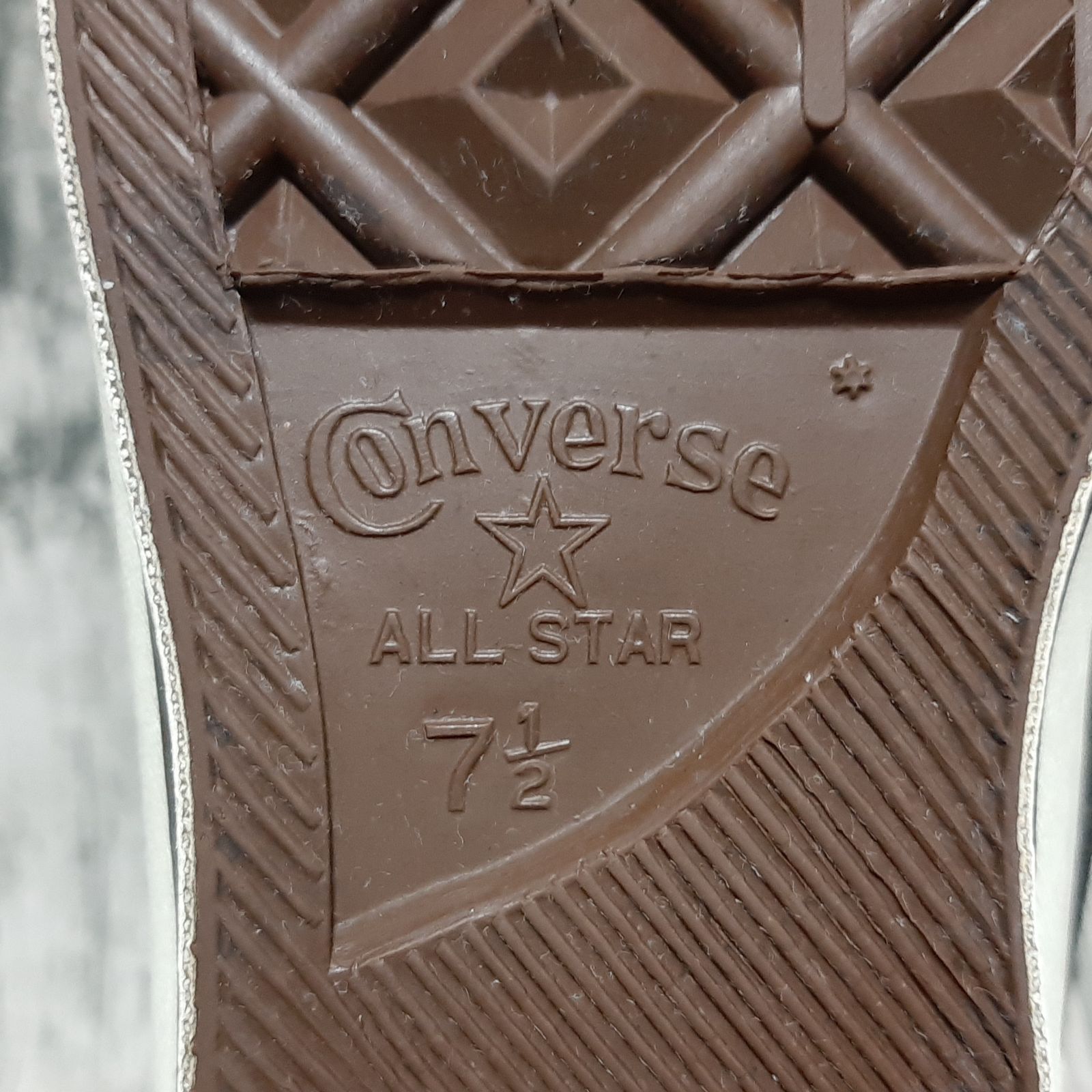 26cm / US 7.5】80s 当て布 サイドステッチ 囲みロゴ USA製 CONVERSE