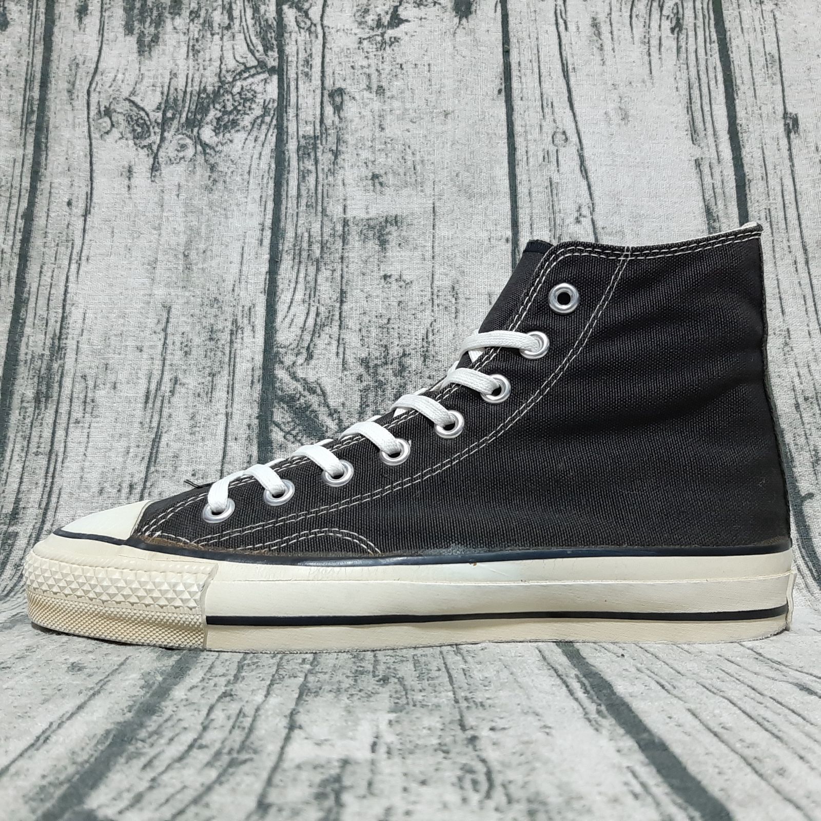 26cm / US 7.5】80s 当て布 サイドステッチ 囲みロゴ USA製 CONVERSE
