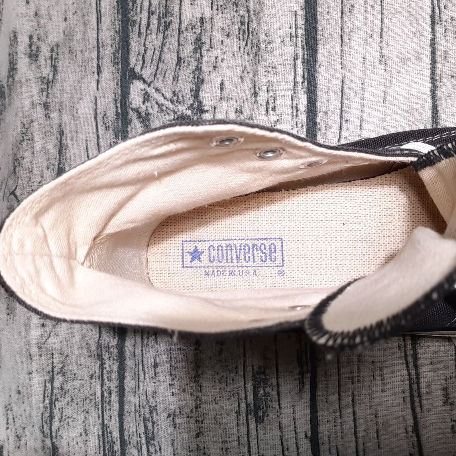 26cm / US 7.5】80s 当て布 サイドステッチ 囲みロゴ USA製 CONVERSE