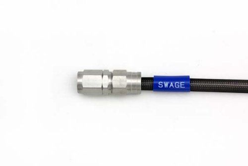 新品 SWAGE LINE(スウェッジライン) イージーオーダーブレーキホース 汎用ホース ストレートフィッティング ステンレス ブラックスモークホース 1000mm STKB-1010M-1000