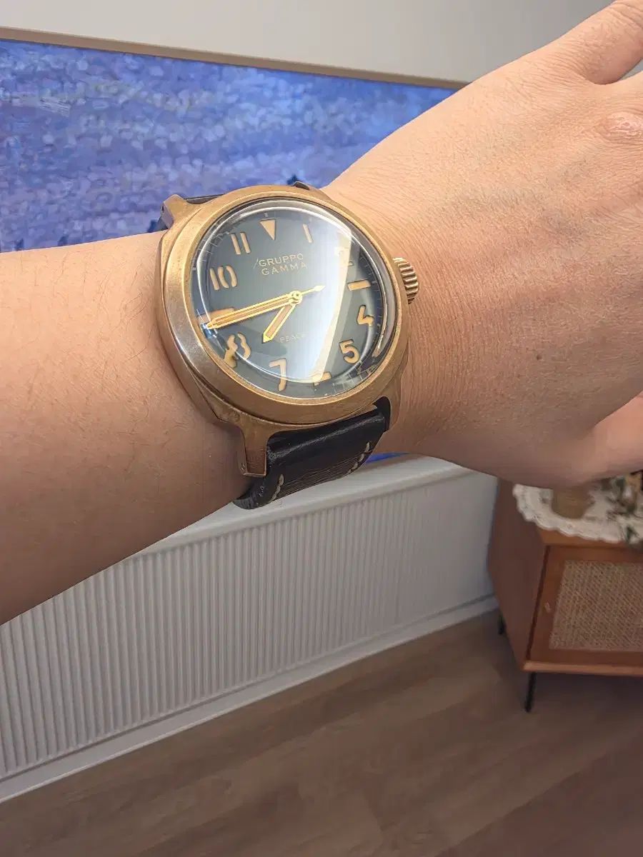  판|교 그루포 GAMMA ガンマ 녹판 オート 시계 動きやすい 自動巻き時計 腕時計(アナログ)