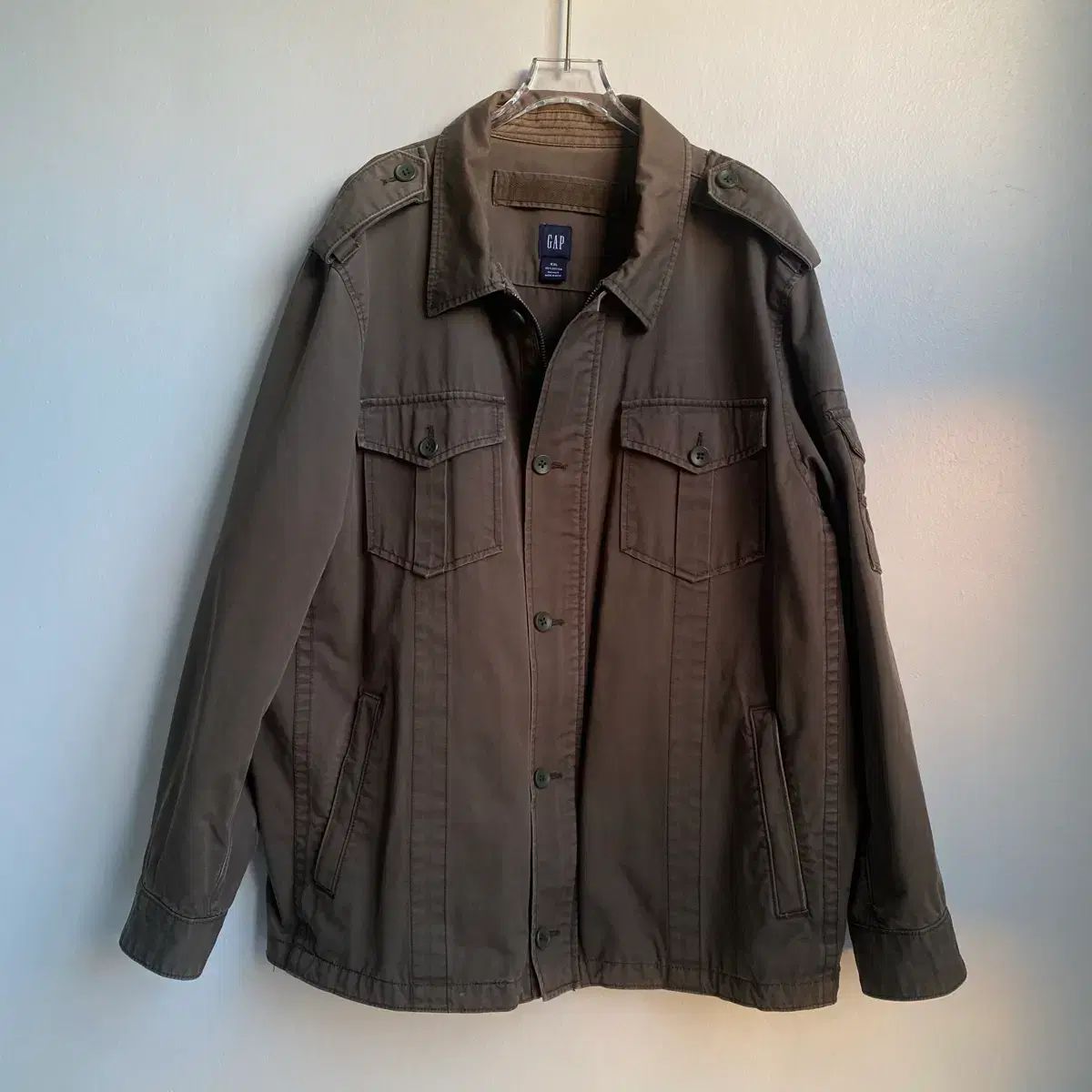 GAP Gap シャツジャケット ミリタリージャケット カーキ｜Yahoo 