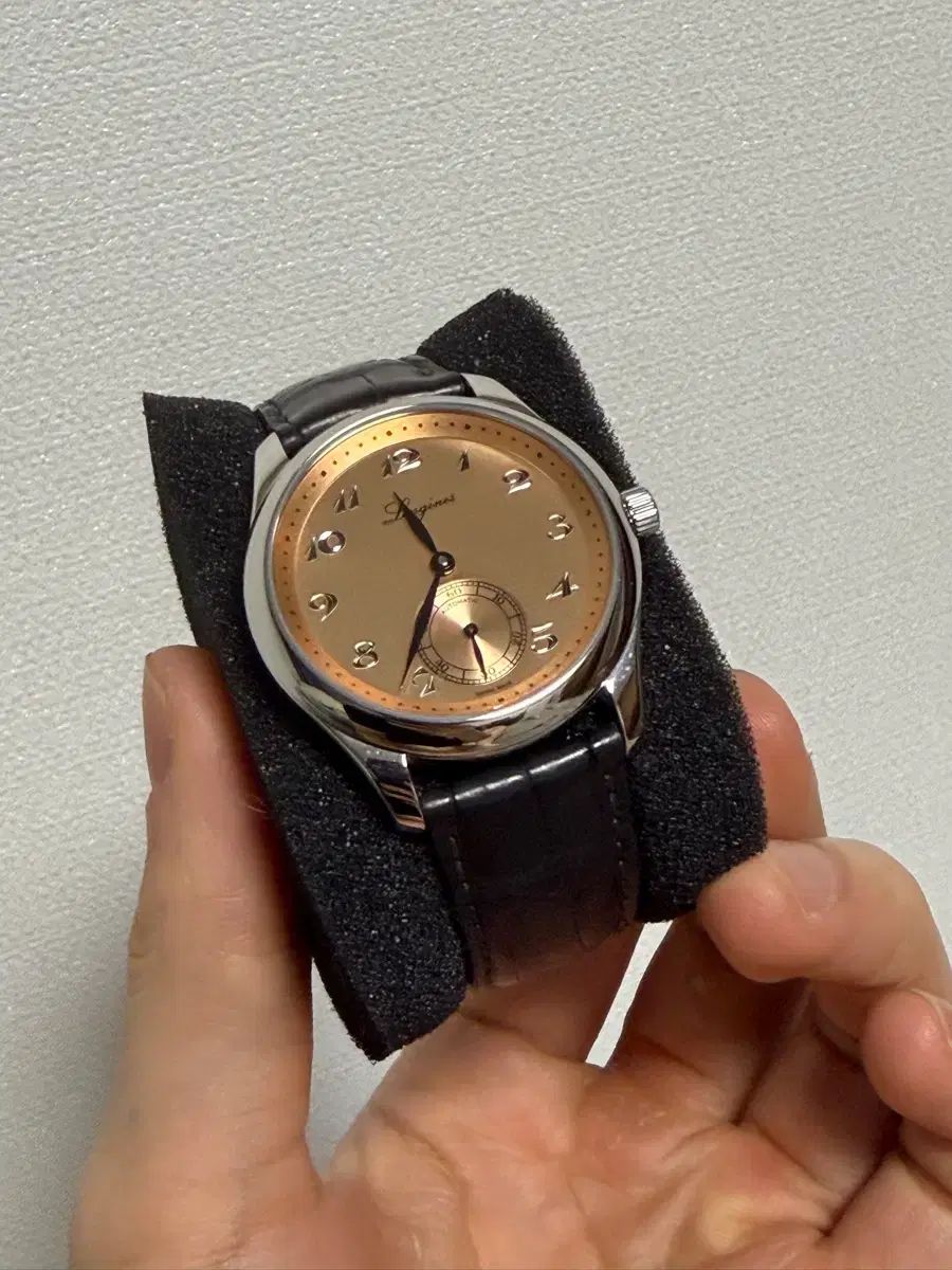  LONGINES マスターコレクション 190周年 サーモン 薄手ニット 自動巻き時計 腕時計(アナログ)