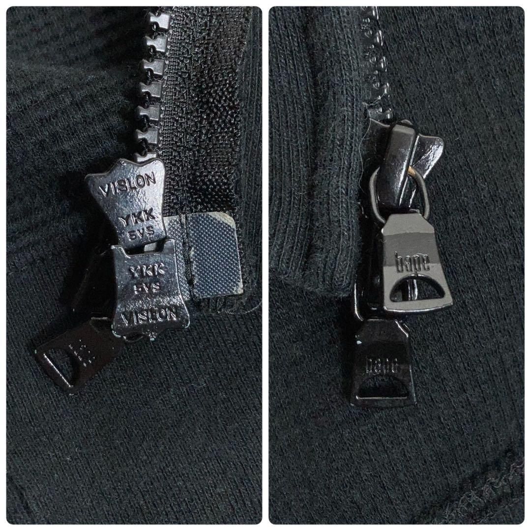 A Bathing Ape フルジップパーカー サーマル 黒 M - メルカリ