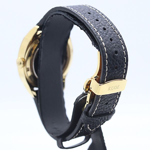  稼動 箱|保付 クオ キョウト AT|自動巻 ロイヤルスミス シャンパン文字盤 メンズ腕時計 0080300 2DKT IKE ABC18709 自動巻き時計 腕時計(アナログ)