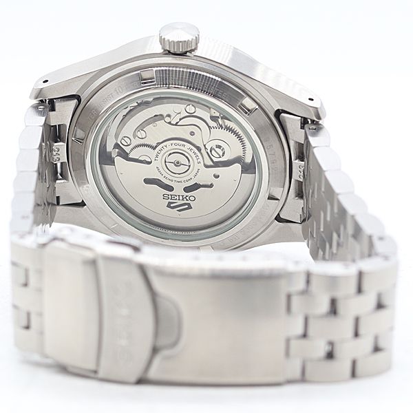  デッドストック級 稼動 箱|保付 セイコー AT SBSC009 5スポーツ フィールド GMT デイト 白文字盤 メンズ腕時計 0080300 2DKT IKE ABC18692 無地シャツ 自動巻き時計 腕時計(アナログ)