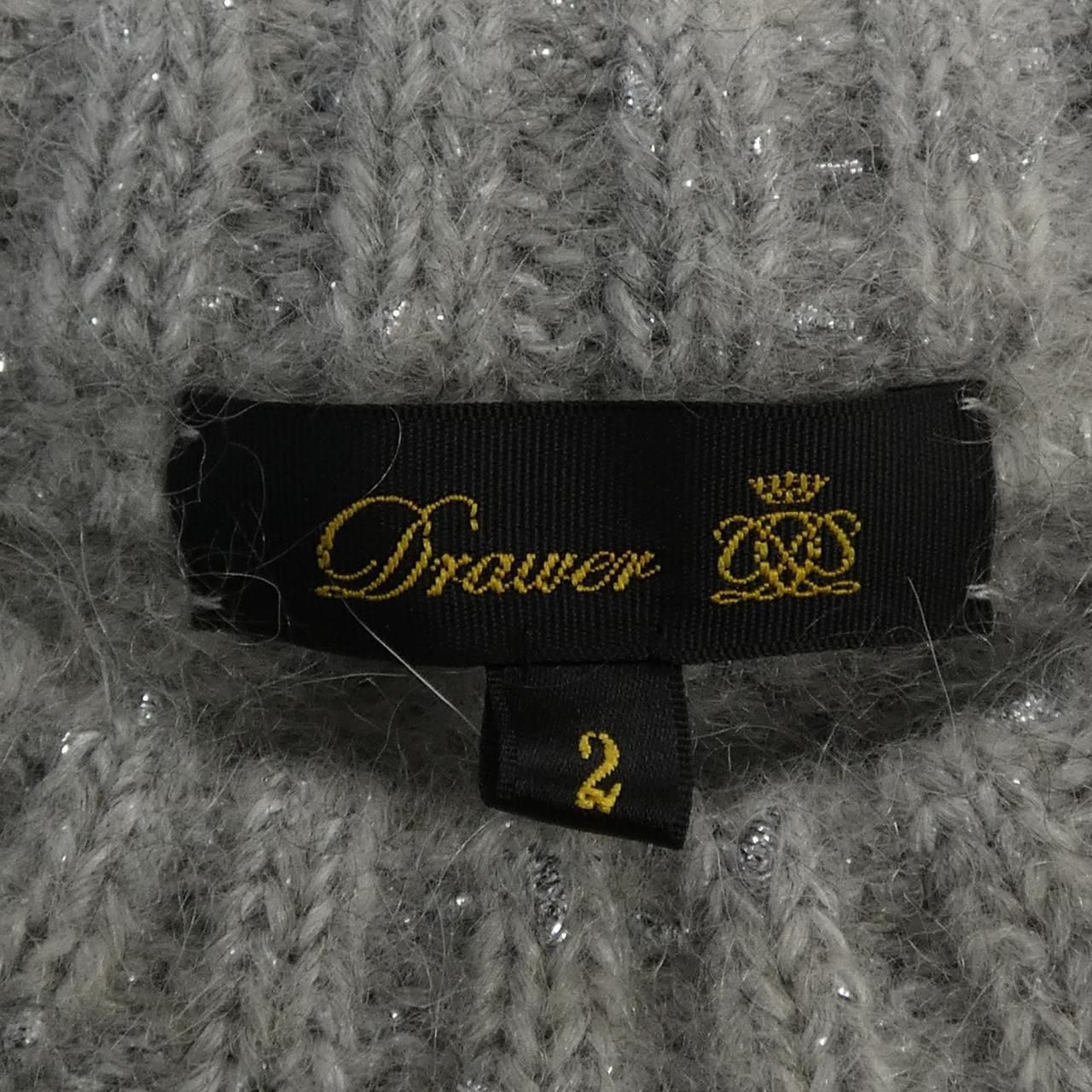 ドゥロワー Drawer コットン ニット 9G 畔編み スナップ プルオーバー