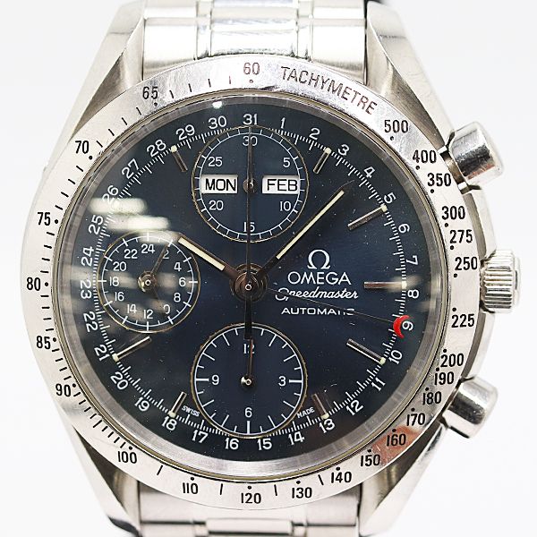 稼働 オメガ スピードマスター トリプルカレンダー クロノ 3521.80 2.9OH済 AT|自動巻き 青文字盤 メンズ腕時計 0599610 1BGT MST ABC18718