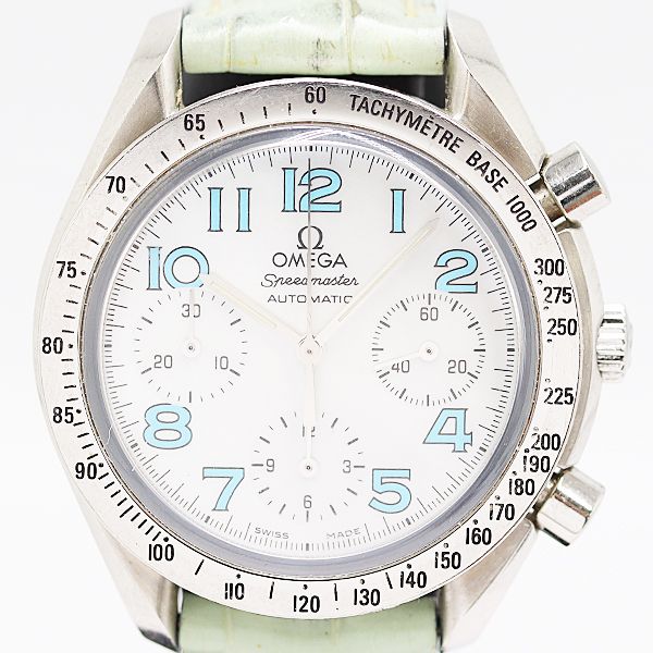 稼働 オメガ スピードマスター 3834.71.33 90582838 AT|自動巻 2.9OH済 シェル文字盤 メンズ腕時計 0086020 2ERT MST ABC18720