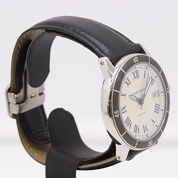  稼働 カルティエ WSRN0002 ロンド AT|自動巻 シルバー文字盤 メンズ腕時計 0003520 2BKT MTY ABC18739 定番アイテム 自動巻き時計 腕時計(アナログ)