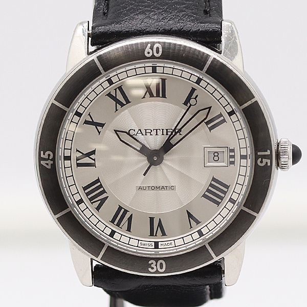 稼働 カルティエ WSRN0002 ロンド AT|自動巻 シルバー文字盤 メンズ腕時計 0003520 2BKT MTY ABC18739
