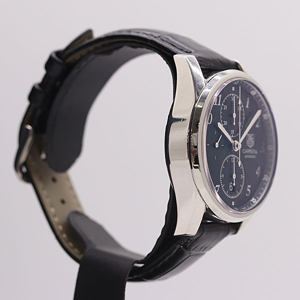  稼働 保付 タグホイヤー カレラ CAS2110 AT|自動巻 クロノグラフ ネイビー文字盤 メンズ腕時計 0035310 2JWT ABC18764 KMT ジーンズ 自動巻き時計 腕時計(アナログ)