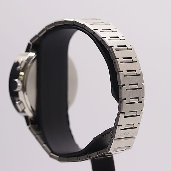  稼働 ブルガリ ブルガリブルガリ BB38SSCH AT|自動巻 クロノグラフ ネイビー文字盤 メンズ腕時計 0019800 2JWT ABC18766 KMT きれいめ 自動巻き時計 腕時計(アナログ)