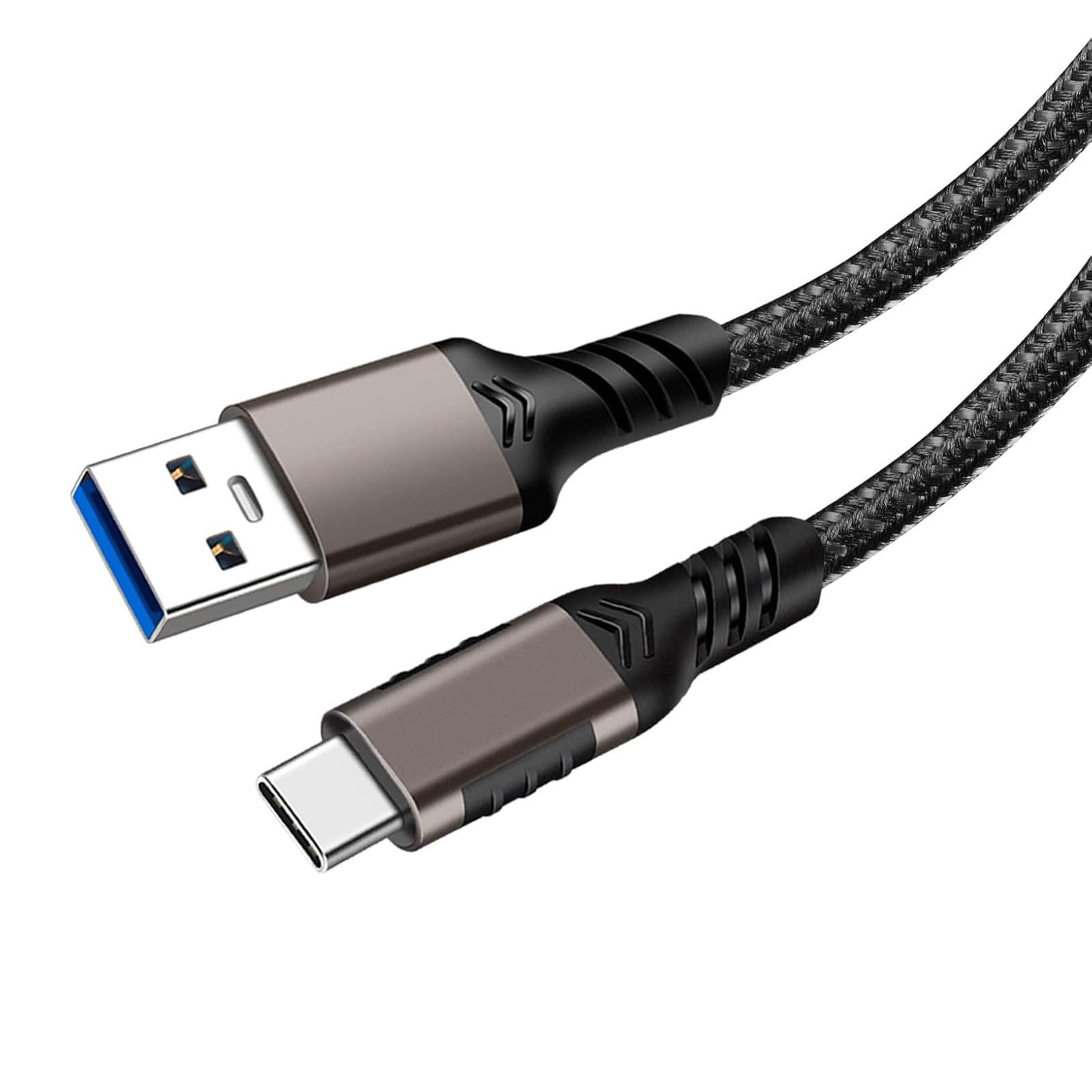 USB Type-C Cable 0.2m Short [YITONGXXSUN] USB3.1 Gen2 10Gbps Data Transfer 60W Fast Charging USB-A to USB-C Nylon Braid High Durability Compatible with Type C Models of Smartphones, Tablets, and Game Consoles