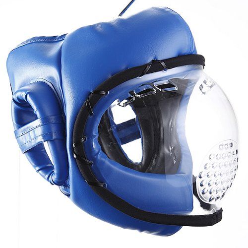 新品 スーパーセーフヘッドガード (ブルー シニア（L）)