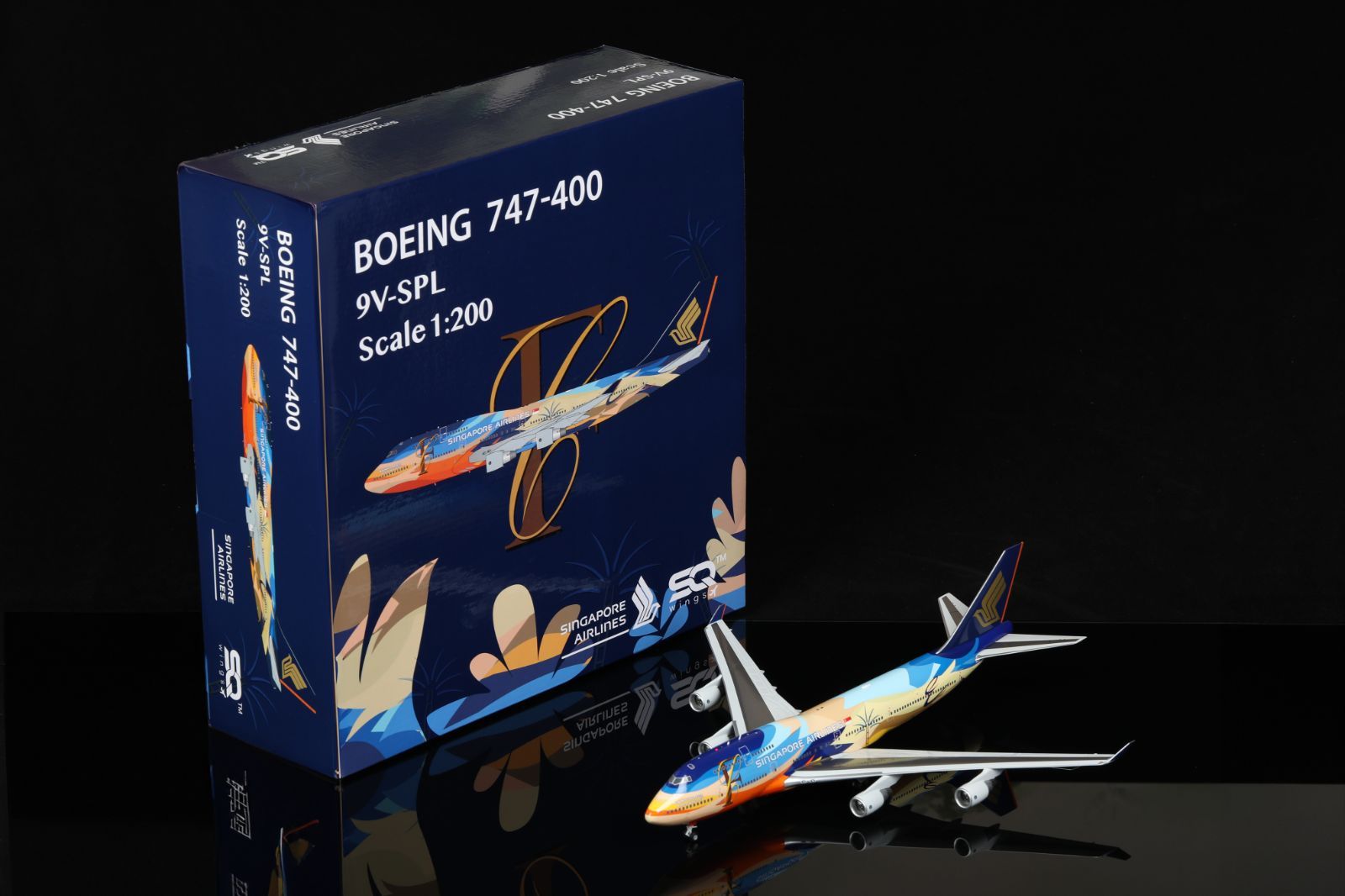 SQwings シンガポール航空 747-400 9V-SPL 1/200 L2002 - メルカリ