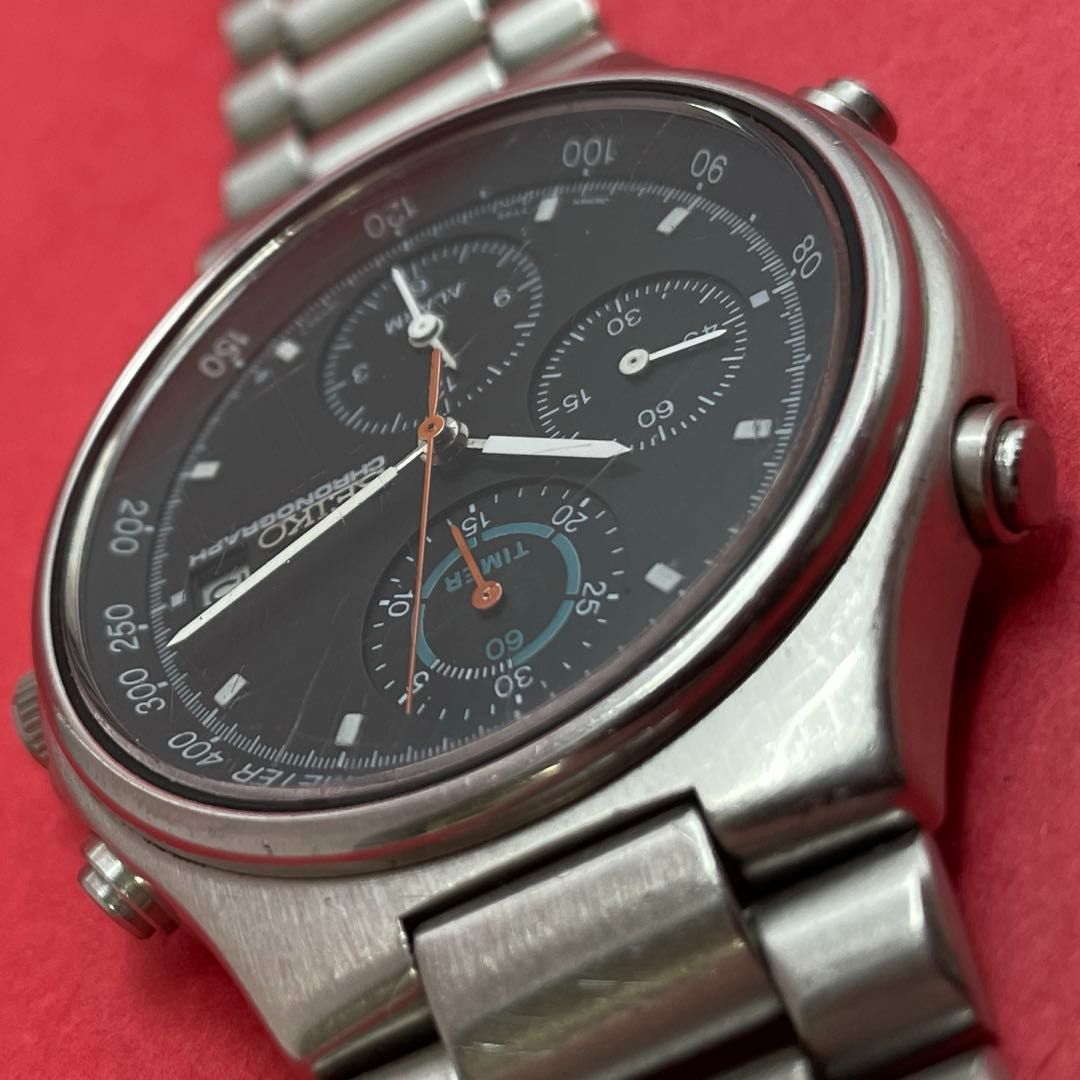 SEIKO スピードマスター 7T42-6A10 クロノグラフ アラーム セイコー