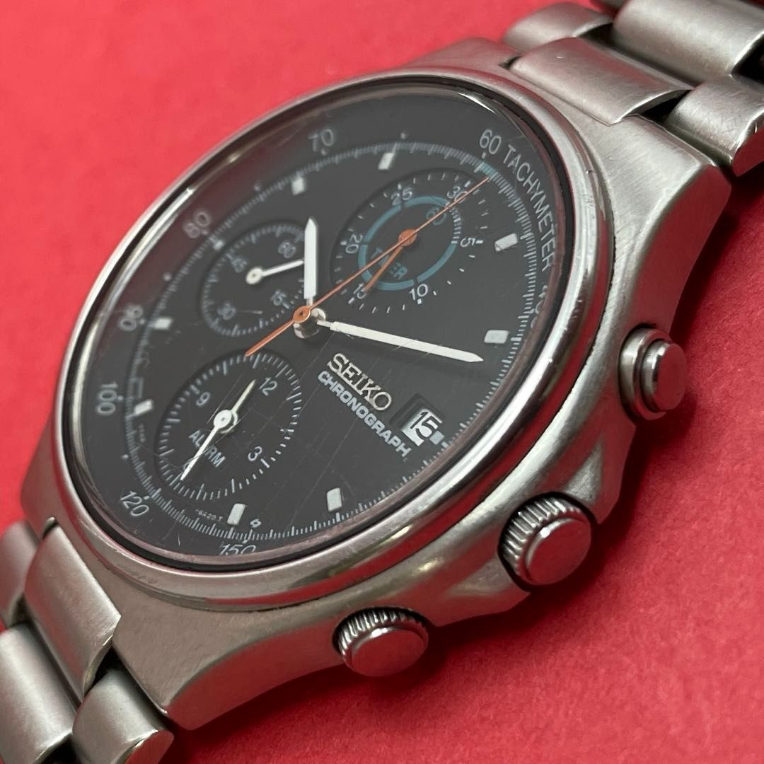 SEIKO スピードマスター 7T42-6A10 クロノグラフ アラーム セイコー