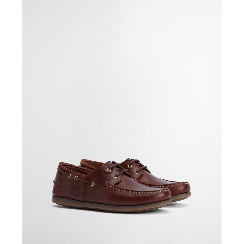 バブアー メンズ シューズ デッキシューズ Barbour Wake Boat Shoes Mahogany